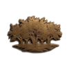 Forest Trees Bronze Bas Relief