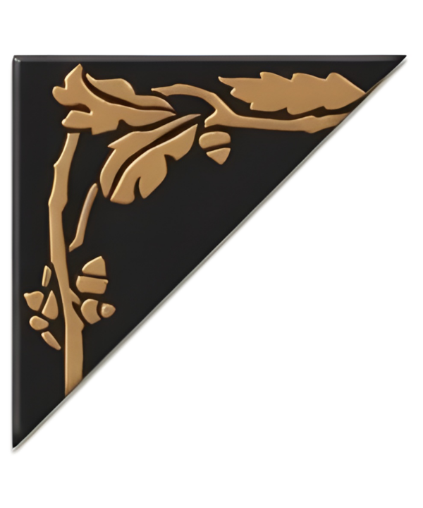 Oak Leaf Bronze Decorative Border Corner – PBB10