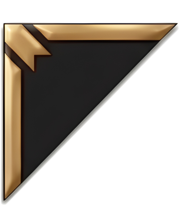 Classic Bevel Bronze Decorative Border Corner – PBB2