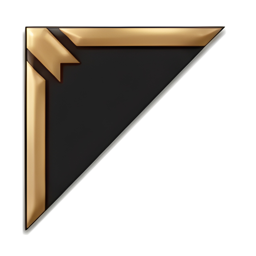 Classic Bevel Bronze Decorative Border Corner – PBB2