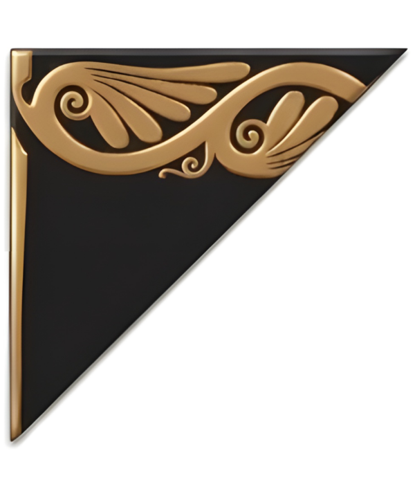 Floral Scroll Bronze Decorative Border Corner – PBB9