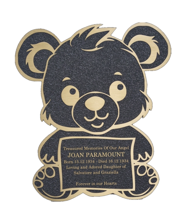 Cuddler Bear Memorial Plaque