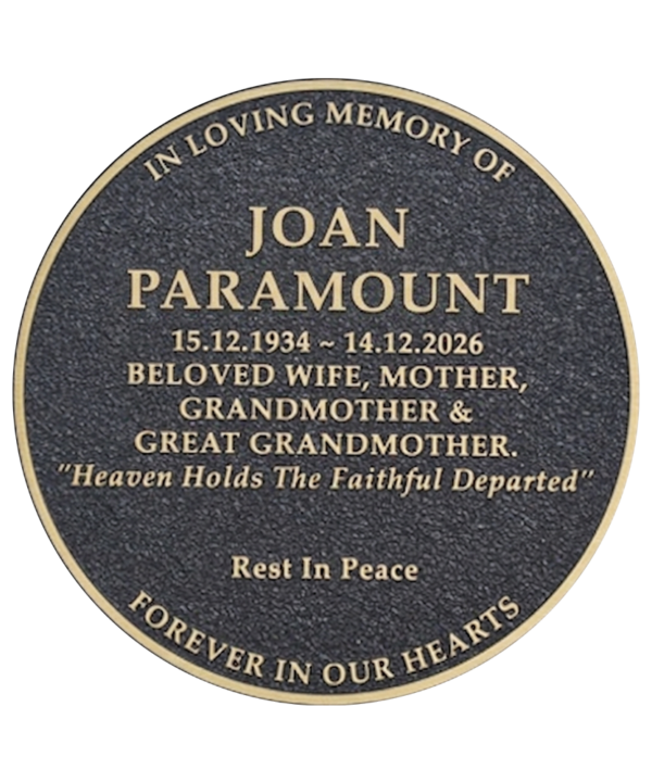 Full Circle Bronze Memorial Plaque