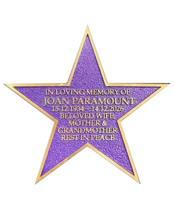 Shining Star Bronze Memorial Plaque
