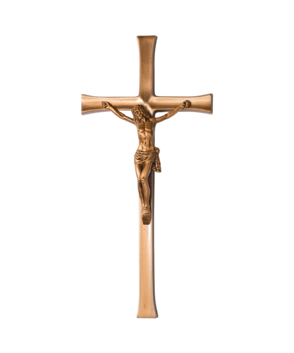 Bronze Cross with Crucifix Religious Icon